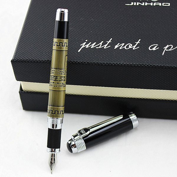 

luxury business gift pen jinhao 189 chinese culture "yi yan jiu ding" fountain pen with gift box 0.5mm metal ink pens