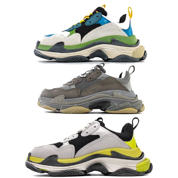 

designer shoes triple-s fashion paris black white red old dad luxury sneakers gym red blue for men women casual shoes