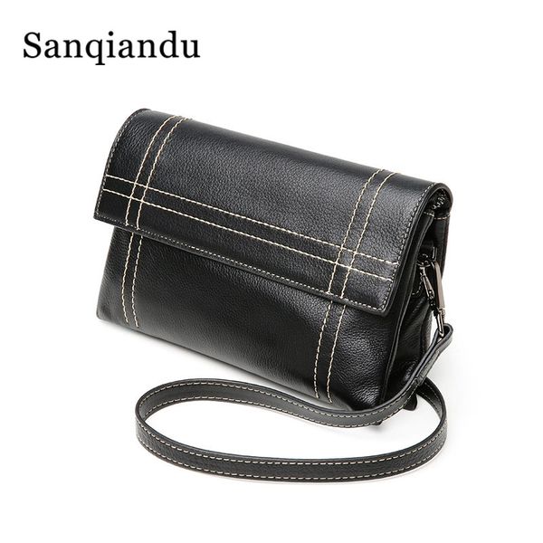 

100% genuine leather female shoulder bags women crossbody bag 2019 fashion messenger bag small flap for lady cluth evening