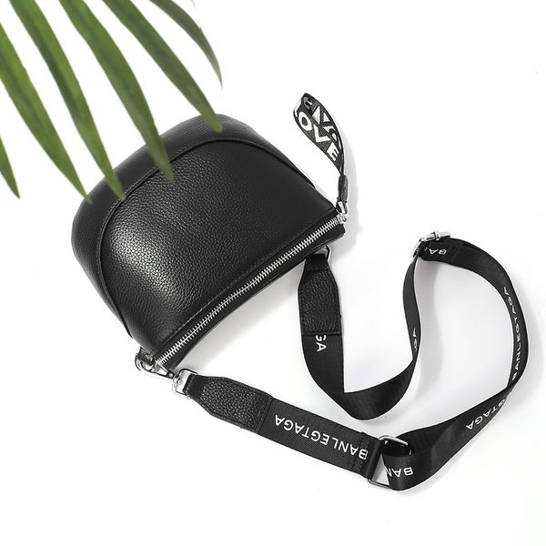 

miyahouse women waist bag new design ladies joker saddle bag genuine leather wide shoulder strap chest fashion handbags