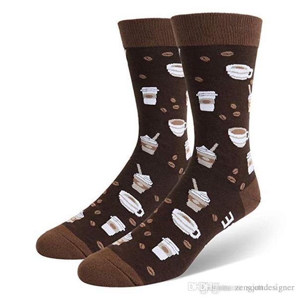 

женская мода дизайнер носки письмо кофе печать мода женский одежда середина чулки симпатичные стиль повседневная одежда, Black;white