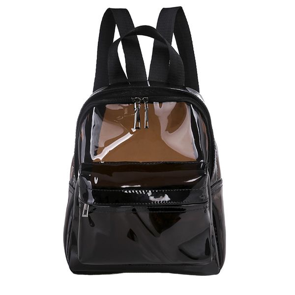 

girls pvc waterproof transparent clear school teenager storage gift women backpack large capacity soft solid shoulder fashion