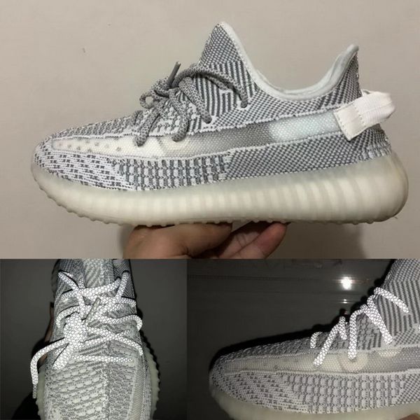 

2018 late t 350 v2 tatic white grey men women kanye we t running hoe with box fa hion neaker