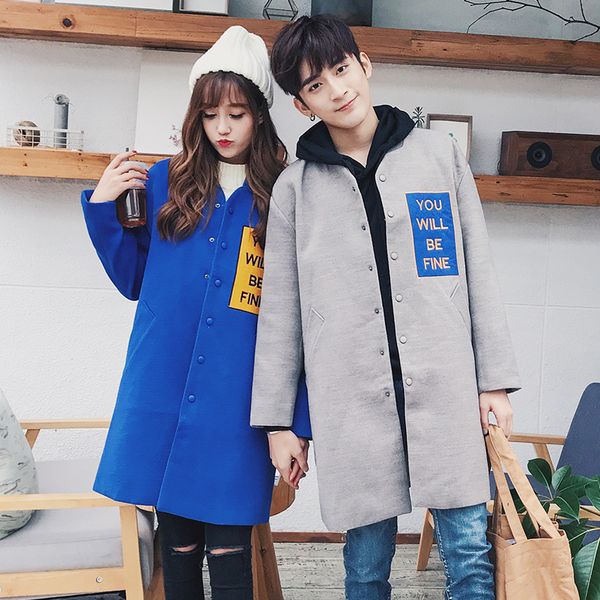 

18 autumn and winter new youth fashion lovers printing loose long-sleeve korean version of the trend of all together windbreaker, Tan;black