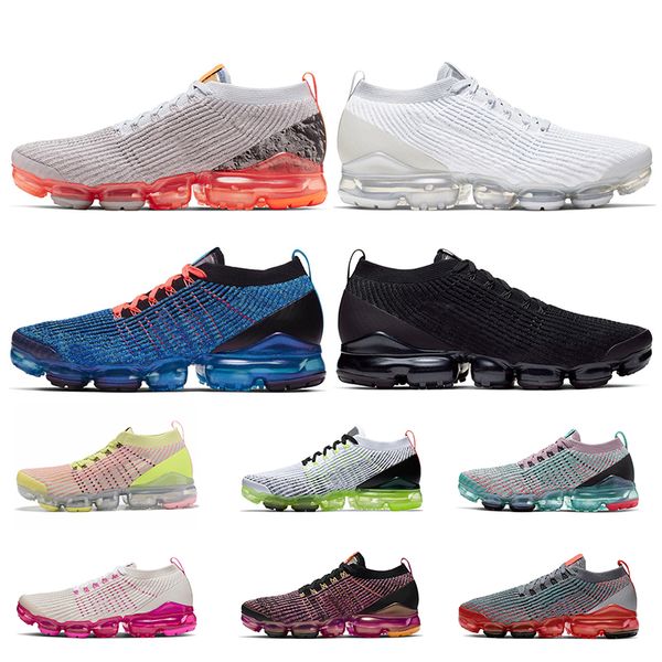 

vamaxpor fk knit 3.0 running shoes moon landing triple s black pure white south beach laser gold wmns trainers sneakers, White;red