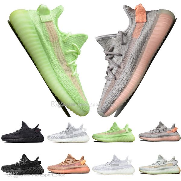 

kanye west clay v2 static reflective gid glow in the dark mens running shoes hyperspace true form women men sport designer sneakers