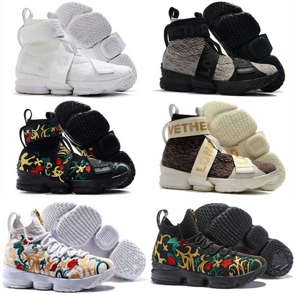 

lebron 15 xv kings performance concrete long live the king kids мужская баскетбольная обувь 15s all stars trainers кроссовки, Black