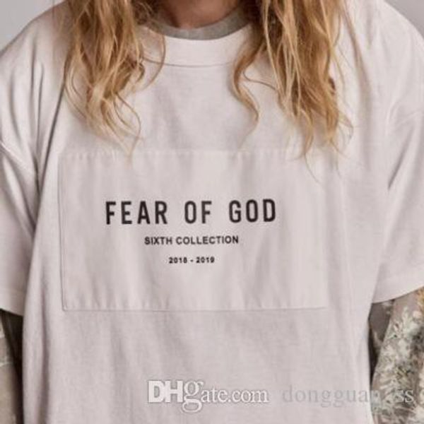 

2020ss oversize white t shirt men women 1 high-quality summer style washed do old dye, White;black