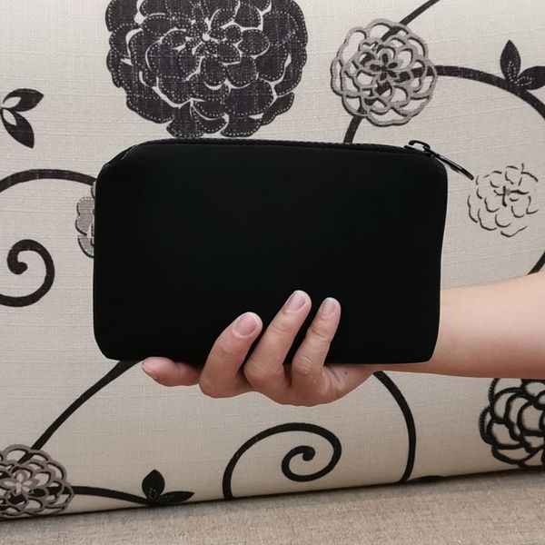

classic black famous fashion c women cosmetic bag waterproof wash bag super thick shockproof finishing bag toiletry case vip gift