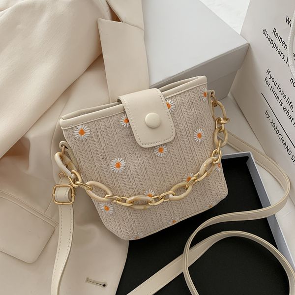 

daisy шаблон дизайна crossbody сумки для женщин 2020 летний стро плеча сумки bucket сумка travel beach cross тела