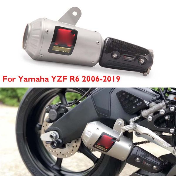 

motorcycle yzf-r6 exhaust muffler tip escape tube for yzf r6 2006-2019