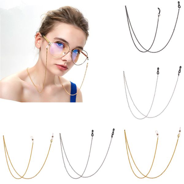 

fashion reading glasses chain for women metal sunglasses cords anti slip eyeglass lanyard hold straps gold silver black necklace
