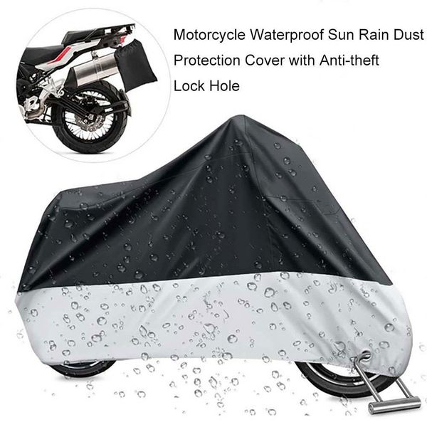 

motorcycle universal foldable lightweight waterproof sun rain dust protection cover with anti-theft lock hole funda motorcycle