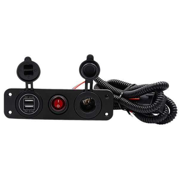 

dc12v 4.2 a автомобильный прикуриватель переключатель двойной usb зарядное устройство с вольтметром гнездо прикуривателя