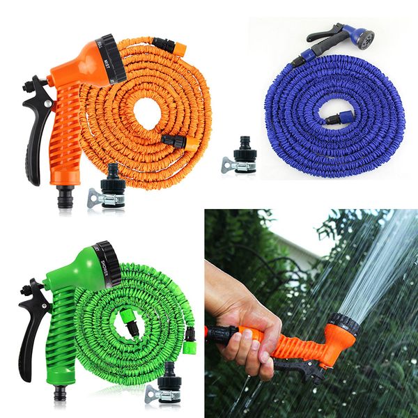 

25ft-100ft flexible garden hose expandable water hose pipe watering spray gun set car watering with spray gun kit
