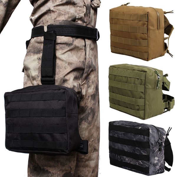 

waterproof nylon tactical drop leg bag molle system hunting tool pack belt thigh pouch men women equipment tactical bag