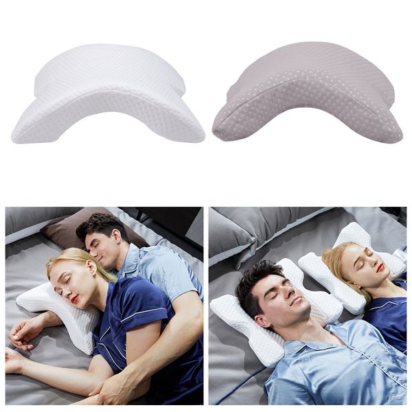 

2x hand pillow u shaped arch neck pillow plain color for naps work sofa