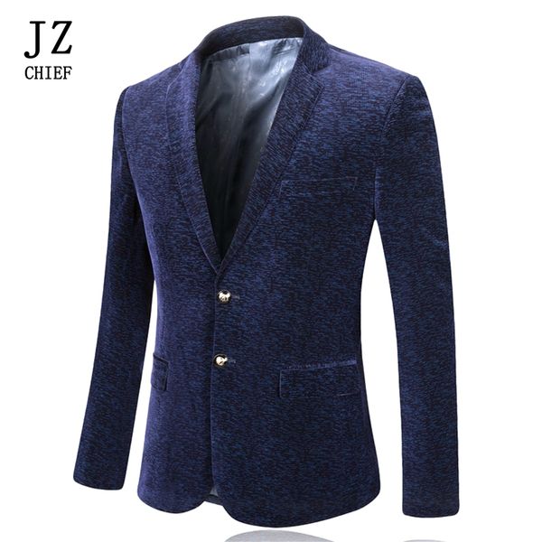 

jz chief winter blazer men velvet blazer jacket corduroy suit jacket overcoat business casual slim fit printed pattern, White;black