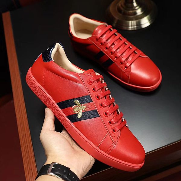 

luxury mens sneaker sell men 3d printing casual shoes genuine leather womens loafers shoes size 38-45 with box, Black