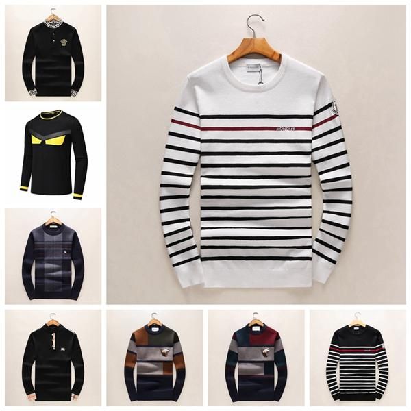 

2020fashionable new italy high grade brand long sleeve sweater workmanship a+ quality -3x-022, White;black