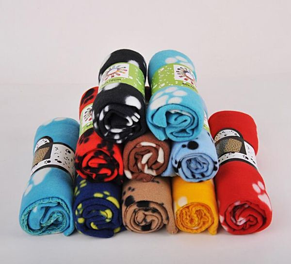 

pets car seat mat soft warm fleece paw print mat blanket bed sofa pet warm cushion cover towel 3 sizes