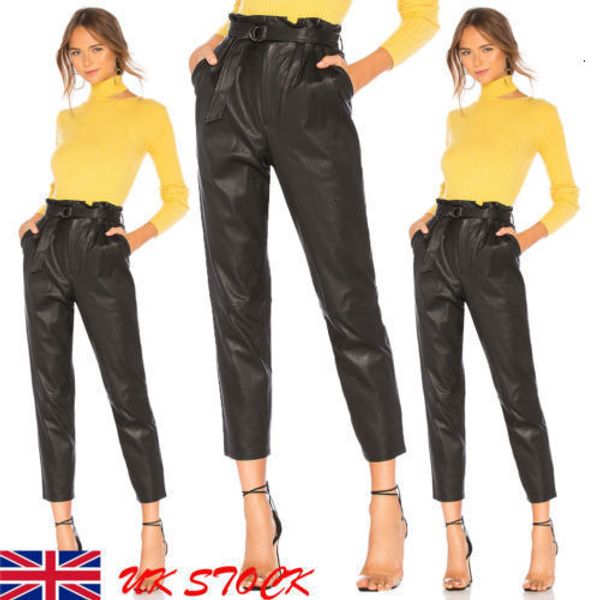 

designer leggings womens pants women us lady leather high waist jegging stretch pant with pockets belt trouser drop shipping good quality, Black;white