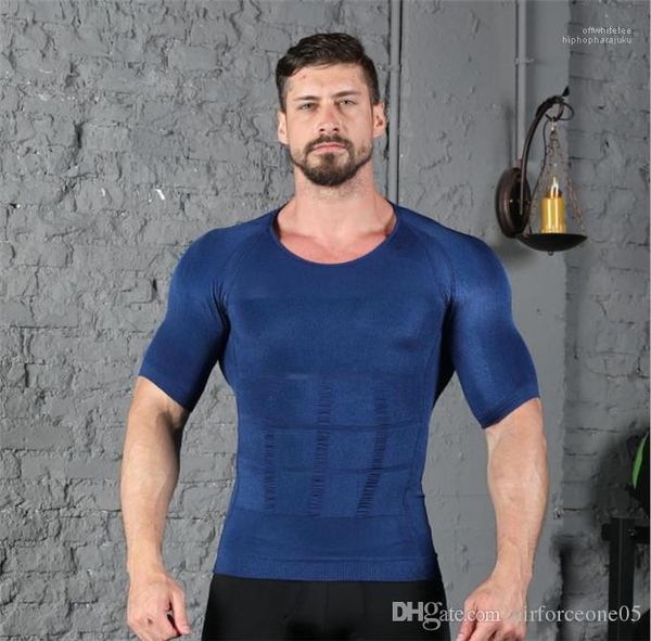 

тренажер для похудения топы бодибилдинг мужские танки тренажерный зал одежда мужская тела шейперы талия сжигать жир подтяжка груди, Black;brown