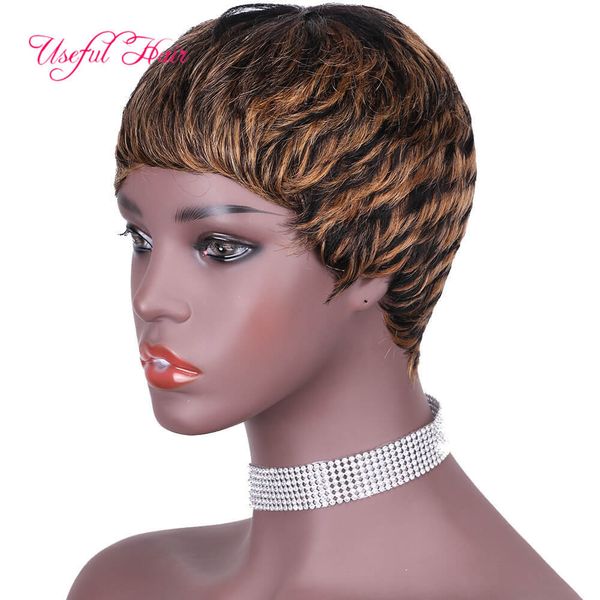 Perücken sehen echte Frisuren für mittelgroße Haare Frauen Wigs Black Mix Red Short Bangs Black Marley Perücken Brasilianische Frisuren für Schnitthaare