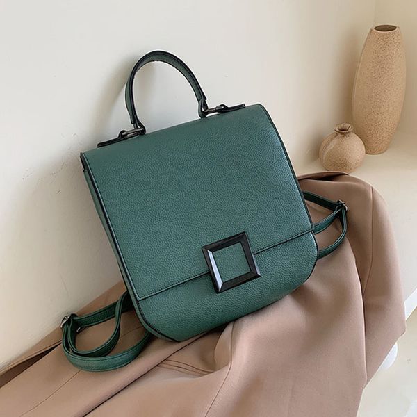 

vintage women backpack teenager girl retro pu backpack fashion all-match knapsack casual travel bags for women school bag