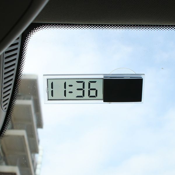 

mini electronic window clock suction cup car watch lcd display auto car interior ornament accessories