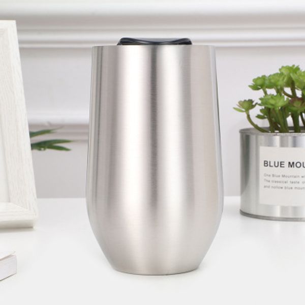 

16oz egg shaped tumbler stemless tumbler stainless steel double wall vacuum classic with home office with lid