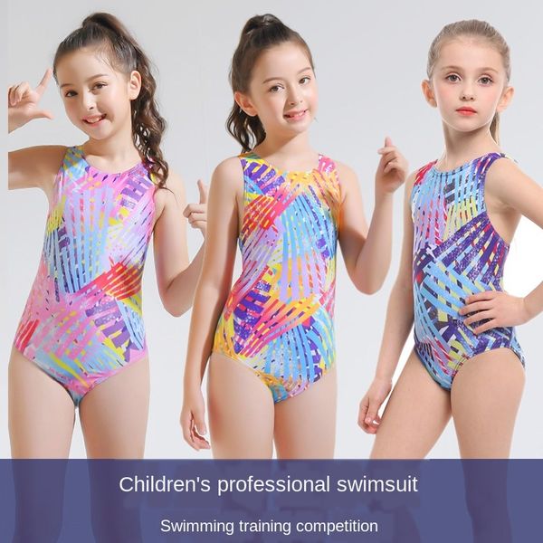

be0pi children's girl's baby's cute one-piece princess's professional training swimming children's girl's baby, White;black