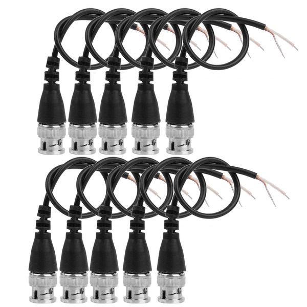 

10pcs 20см dc bnc мужской pigtail провода для bnc монитор