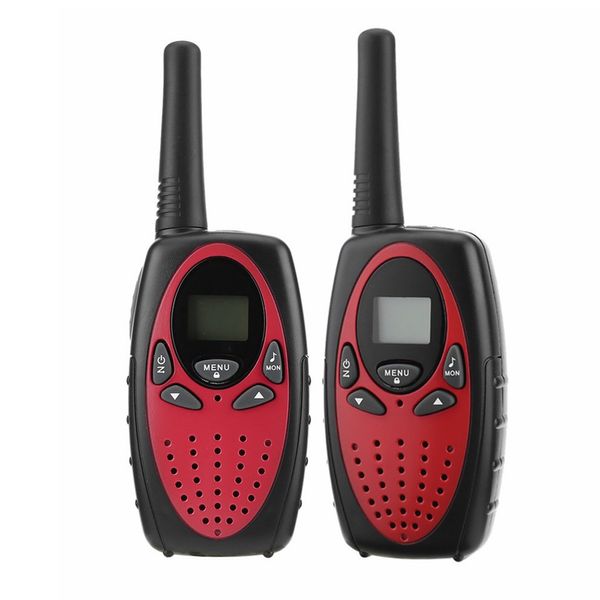 

portable 2 pieces walkie talkie two-way radio wireless interphone with lcd screen display adjustable volume control belt clip