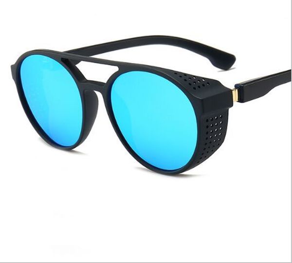 

foreign trade new punk retro pores sunglasses sunglasses for men and women the same paragraph explosion models sunglasses free, White;black