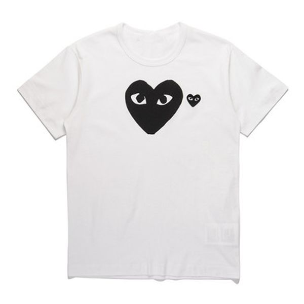 

for men women commes tshirts with cotton short sleeve des off holiday embroidery heart emoji garcons white clothing t-shirts size, Black;blue