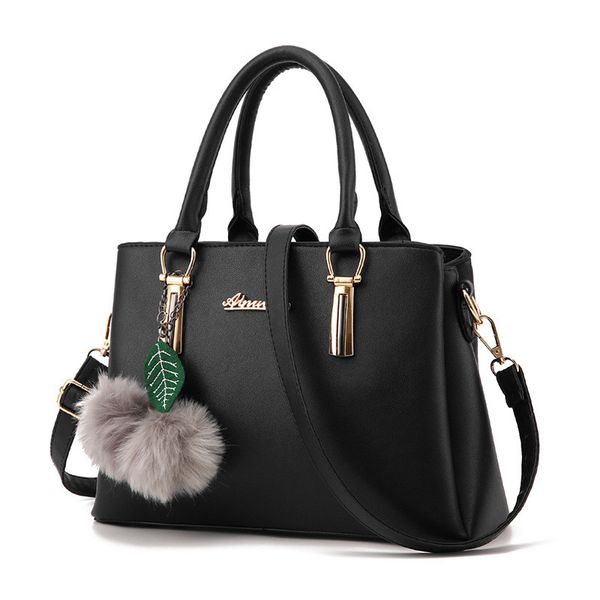 

maioumy fashion ladies handle bags handbags women famous brands hair ball lichee pattern crossbody bag shoulder bag female