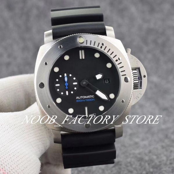 

Люкс Классический PAM00973 автоподзаводом 47мм Carbotech вращающей ободок корпус черный каучуковый ремешок Дайвинг Мужские часы