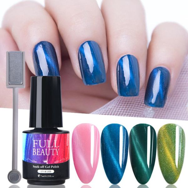 

7ml chameleon cat eye nail gel polish magnetic long lasting shining laser soak off uv varnish nail art lacquer nf1571-2, Red;pink