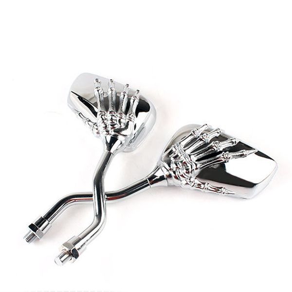 

2 pcs universal motorcycle rearview mirror with screw aluminium alloy scooter skeleton hand refit motorbike side mirrors vs998