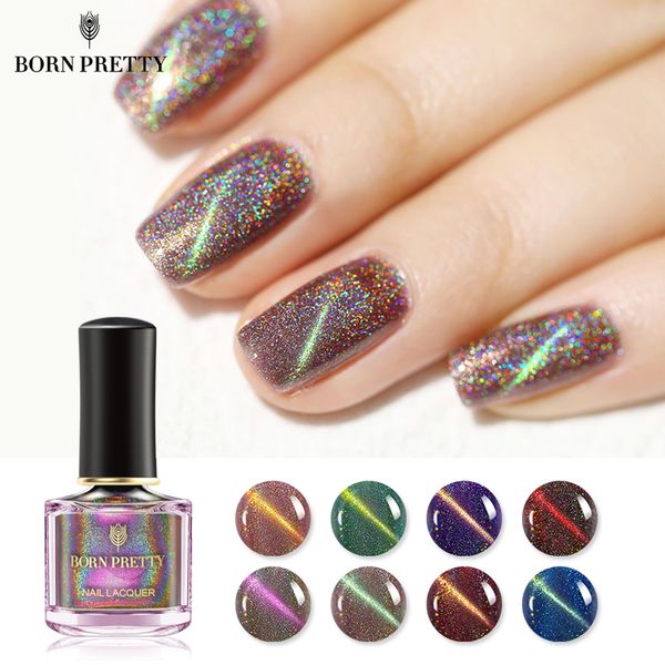 

born pretty holographic cat eyes nail polish 6ml shimmer glitter magnetic nail art varnish manicure design