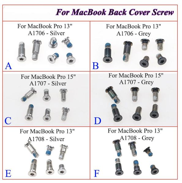 10 Sets Laptop Bottom Fall Zurück Abdeckung Schraube Für MacBook Pro 13 