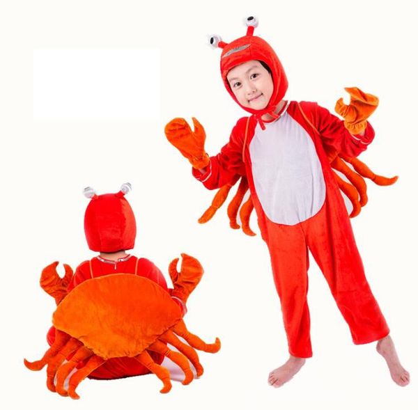 

children performance crab cosplay clothing animal costumes jumpsuit, Silver