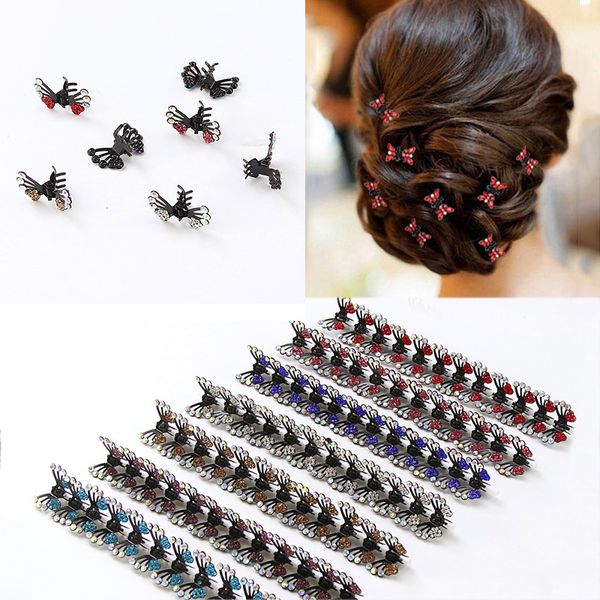 Women Crystal Alloy Butterfly Hair Claw Headbands Cute Hair