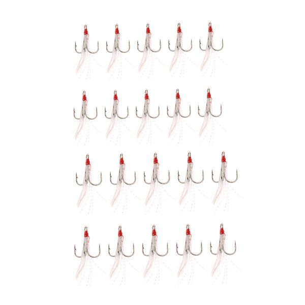 

20pcs high steel round bend treble hooks lure fishing hooks fishhooks s l