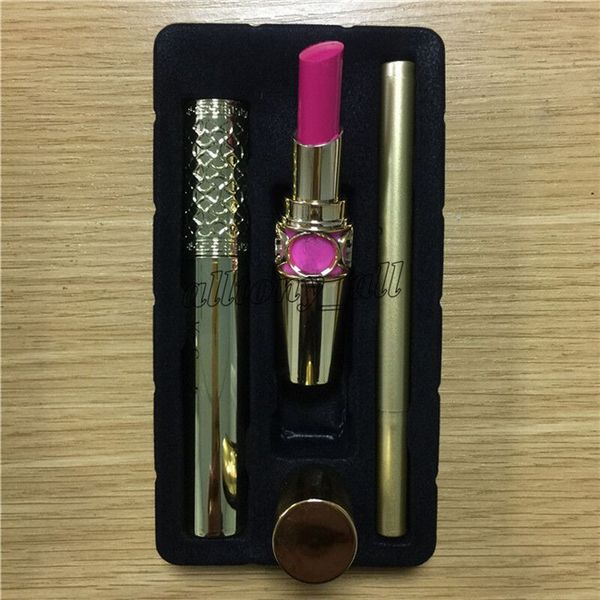 

factory direct sell make up kit ,mascara lipstick eyeliner 3 in 1 set 3 styles set a/b/c cosmetics