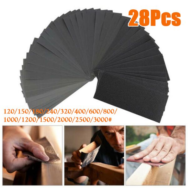 

120-3000 grit wet and dry sandpaper abrasive sanding paper sheets grinding new