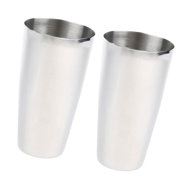 

2 pieces/set stainless steel drink milk milkshake juice ice cream mixer mixing cup blender cups, rust resistant