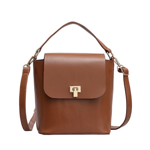 

sleeper #401 2018 new fashion women cross body winter vintage lock hand bucket bag shoulder bag bucket solid color ing
