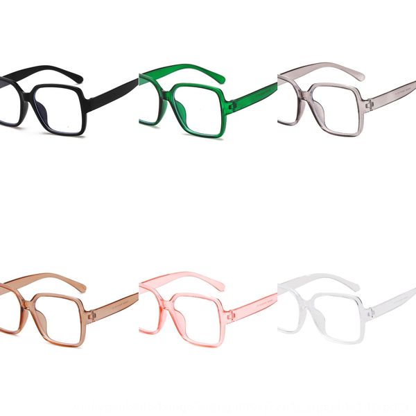 

2020 large box anti-blue-ray glasses frame 97061 women's plain glasses frame tide, Silver